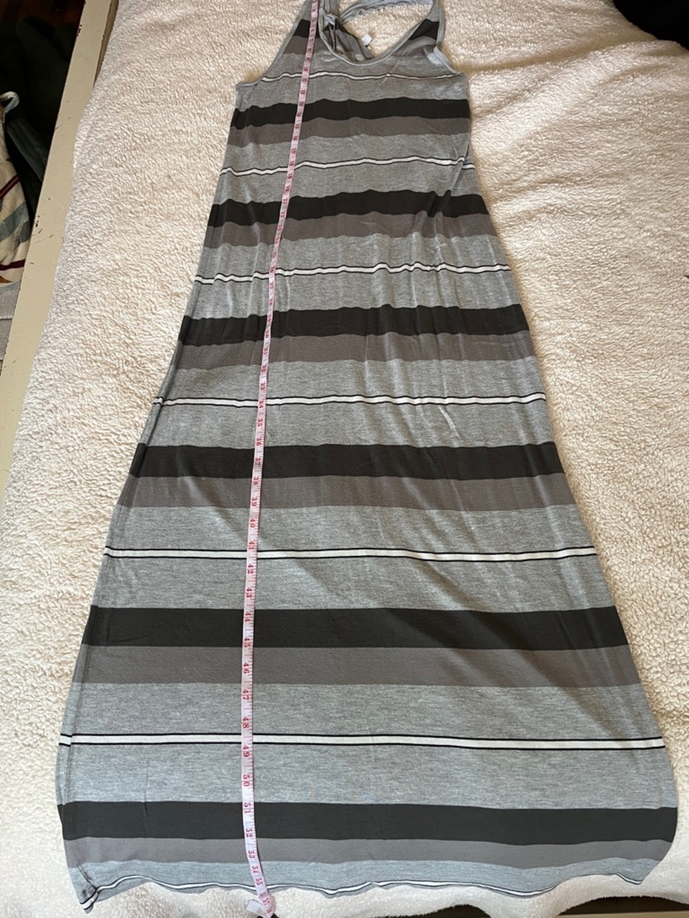 Women's Gap Gray Striped Racerback Maxi Dress - Small - Picture 4 of 4